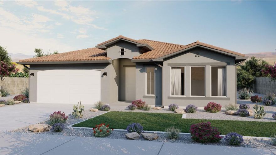 Welcome to your desert sanctuary located in beautiful Salarno Hills of Divario. Meet our Sonoran plan, showcasing an open concept layout with a flex room off the entry way creating a perfect home office. Located in one of Southern Utah's most sought after communities, you'll enjoy easy access to hiking, biking trails, golf courses and downtown amenities all while enjoying the peace and privacy of your own desert oasis. Home is scheduled to be complete and MOVE-IN READY END OF JULY! All Visionary Homes are built with 2x6 framing and R-50/R-19 insulation for extra heat-cooling efficiency. Call Matt to schedule your private showing and ASK ABOUT OUR PREFERRED LENDER INCENTIVE.