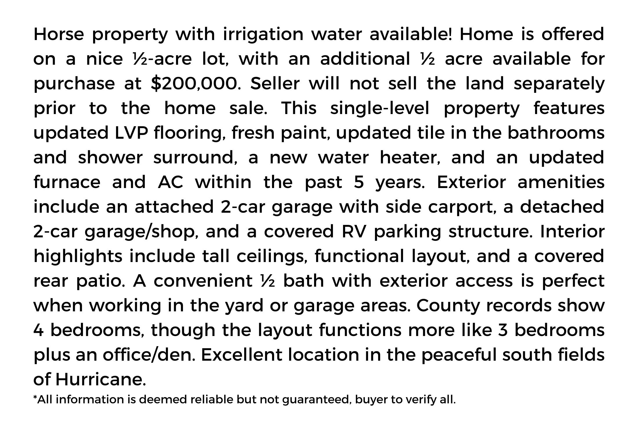 HURRICANE TOWNSITE - Residential