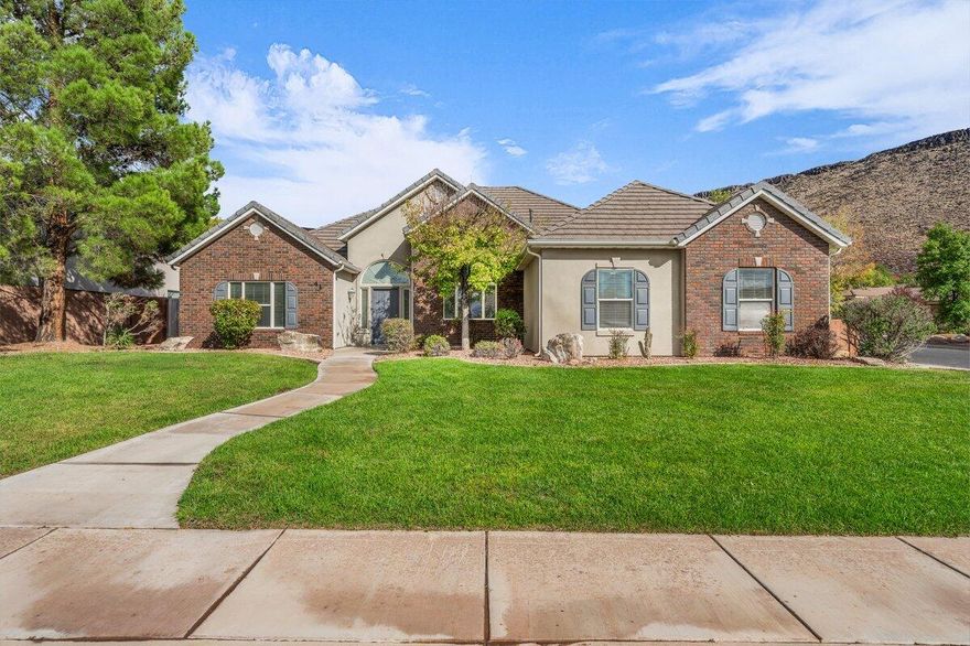 Nestled in the peaceful Shadow Mountain community, this charming 4 bed PLUS office home sits on an oversized corner lot that offers both privacy and curb appeal. Inside, the open and airy floor plan is enhanced by vaulted ceilings, creating a bright and welcoming atmosphere throughout. A tasteful mix of tile and carpet gives the home warmth and comfort, while the office has been updated with fresh flooring for a modern touch. The expansive 3-car garage is a true bonus, featuring built-in shelving and plenty of room for storage, hobbies, or projects. Additional conveniences include plumbing for central vac, adding ease to everyday living. Outdoors, the large backyard feels like a private retreat, surrounded by mature landscaping with room to relax, entertain, or even add RV parking. Buyer to verify all information, deemed reliable, however buyer to verify all info including utilities, rental restrictions, and HOA information if applicable.