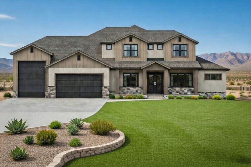 Imagine coming home to this exquisite, newly constructed two-story residence, blending timeless craftsman charm with contemporary elegance. Featuring a striking stone and stucco exterior, expansive windows that flood the interior with natural light, a welcoming front porch, and a generous three-car garage perfect for your vehicles and outdoor gear. Inside, you'll find top-of-the-line finishes, including premium materials like durable quartz countertops, energy-efficient appliances, and sleek modern fixtures that define luxury living. This home is designed for comfort and style, with open-concept spaces ideal for family gatherings or entertaining friends.
But it's not just the home—it's the lifestyle that sets this property apart. Tucked away just outside the hustle and bustle of city... ...life, yet mere minutes from St. George's world-class amenities, you'll enjoy the best of both worlds. Access top-tier medical care at the renowned St. George Regional Hospital, a state-of-the-art facility offering comprehensive services from emergency care to specialized treatments. Shop to your heart's content at vibrant destinations like Red Cliffs Mall, with its array of national retailers, local boutiques, and dining options that cater to every taste. And embrace a holistic, active lifestyle with nearby farmers markets, wellness centers, and community events that make St. George a haven for health and vitality!