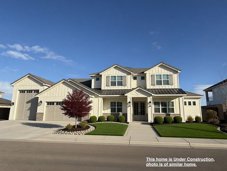 Imagine coming home to this exquisite, newly constructed two-story residence, blending timeless craftsman charm with contemporary elegance. Featuring a striking stone and stucco exterior, expansive windows that flood the interior with natural light, a welcoming front porch, and a generous three-car garage perfect for your vehicles and outdoor gear. Inside, you'll find top-of-the-line finishes, including premium materials like durable quartz countertops, energy-efficient appliances, and sleek modern fixtures that define luxury living. This home is designed for comfort and style, with open-concept spaces ideal for family gatherings or entertaining friends.
This home is currently under construction and photos are of similar home already built. With St. George's world-class amenities and lifestyle, you'll enjoy the best of both worlds. Access top-tier medical care at the renowned St. George Regional Hospital, a state-of-the-art facility offering comprehensive services from emergency care to specialized treatments. Shop to your heart's content at vibrant destinations like Red Cliffs Mall, with its array of national retailers, local boutiques, and dining options that cater to every taste. And embrace a holistic, active lifestyle with nearby farmers markets, wellness centers, and community events that make St. George a haven for health and vitality!