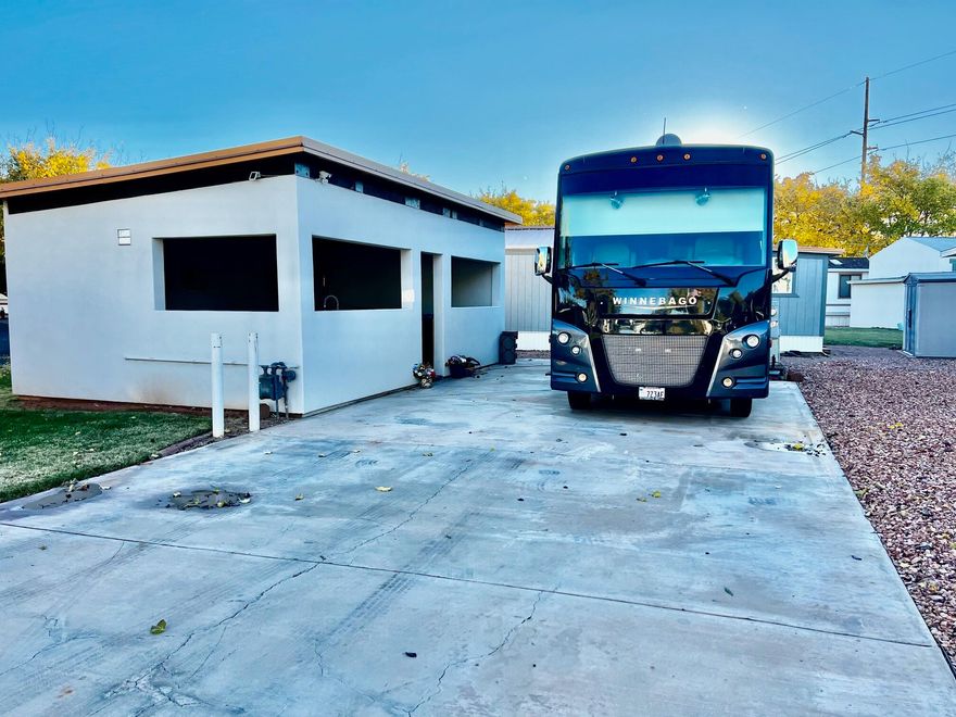 Take a look at this property. It is a one of a kind. The lot is extremely large to accommodate your big RV. Behold the OUTDOOR KITCHEN. Enjoy the Comfy Furniture, watch football, and feast on your delicious food that you have prepared. There is a 5 Burner Barbecue, 2 Burner Broiler, and a large Grill. You can accommodate a lot of guest/family easily. Don't miss out. 55+ Community. Buyer to verify all information.