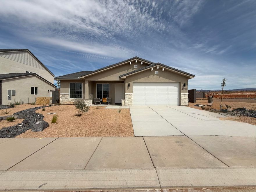 MOVE-IN READY!! Discover a new community where adventure and serenity meet. Our sought-after Cliffrose plan offers single level living + a versatile flex room perfect for a home office or studio. Just minutes from Sand Hollow Reservoir, this neighborhood was designed for those who love life outdoors. Imagine evenings spent under the stars, weekends at the lake, and mornings with mountain views right outside your door. Carefully tucked away for privacy, yet only about 10 minutes from your nearest grocery store and everyday essentials, this community offers the best of both worlds. With low HOA fees and thoughtfully designed homes, it's an ideal place for anyone seeking the best that Southern Utah has to offer.