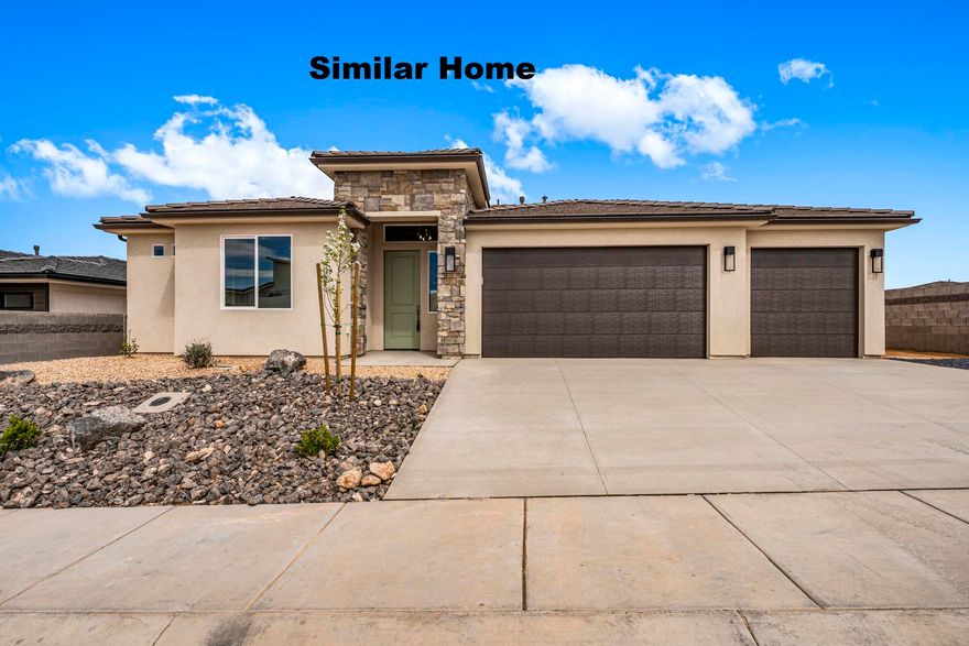 New home in non-HOA Peregrine Pointe. Thoughtful plan with luxury vinyl plank flooring, quartz counters, soft-close cabinetry, and a fully tiled primary shower. Extra-deep third-car bay (approx. 24.5 ft). Additional side parking for RV, trailer, or toys. Buyers can still choose from standard selections and add options while timing allows; selections and upgrades become limited as construction progresses. Builder plans on having home finished around the end of the year.