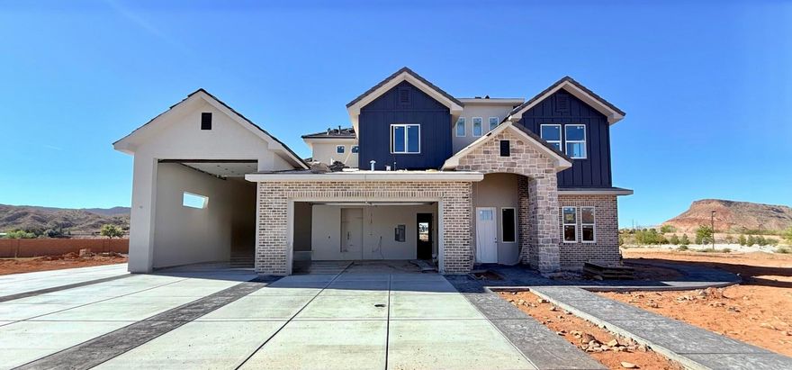 S&S Homes at Riverbend! This home is on cul de sac lot with no homes behind. 5br plus den plus family room plus theatre 4.5ba 4 car RV garage. Beautiful selections throughtout, pool, front and backyard landscaping included. Riverbend is a Dixie Power community.