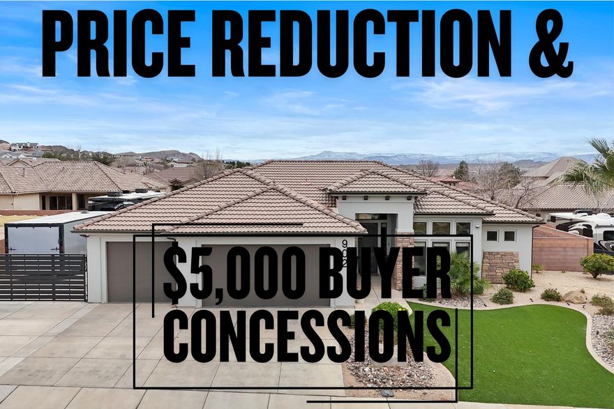 SELLER OFFER $5,000 IN BUYERS CONCESSIONS! Beautiful, move-in ready home offering 4 bedrooms, 2.5 baths, and 2,215 square feet of well-designed living space. This home features an inviting open-concept layout with spacious living and dining areas that flow seamlessly into the kitchen--perfect for everyday living and entertaining. The primary suite provides a private retreat with an en-suite bath and generous closet space, while three additional bedrooms offer flexibility for guests, a home office, or hobbies.

Enjoy the convenience of a 3-car garage plus exceptional RV parking with an 83' x 16' concrete pad complete with water hookup and 50-amp service--ideal for RVs, boats, or recreational vehicles. The backyard provides ample space for outdoor enjoyment with an over ground pool, putting green and the home's clean, well-maintained condition makes it truly move-in ready. 

EXCLUDED: GARAGE FRIG, FREEZER, WASHER, DRYER, MURPHY BED