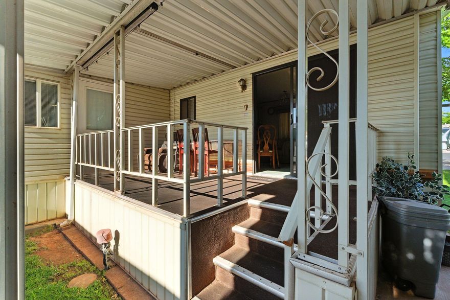 Charming park model home nestled among lush trees on a quiet street in the desirable 55+ community of Kings Row. This property features 2 bedrooms, 1 bathroom, a laundry room, storage shed, newer roof and water heater. This affordable residence is ideal as a peaceful retirement home or a perfect second-home retreat. Enjoy a spacious covered patio and ample parking. The community offers excellent amenities and a variety of activities. Conveniently located near shopping, parks, trails, the freeway, and more. Buyer to verify all information to their satisfaction.