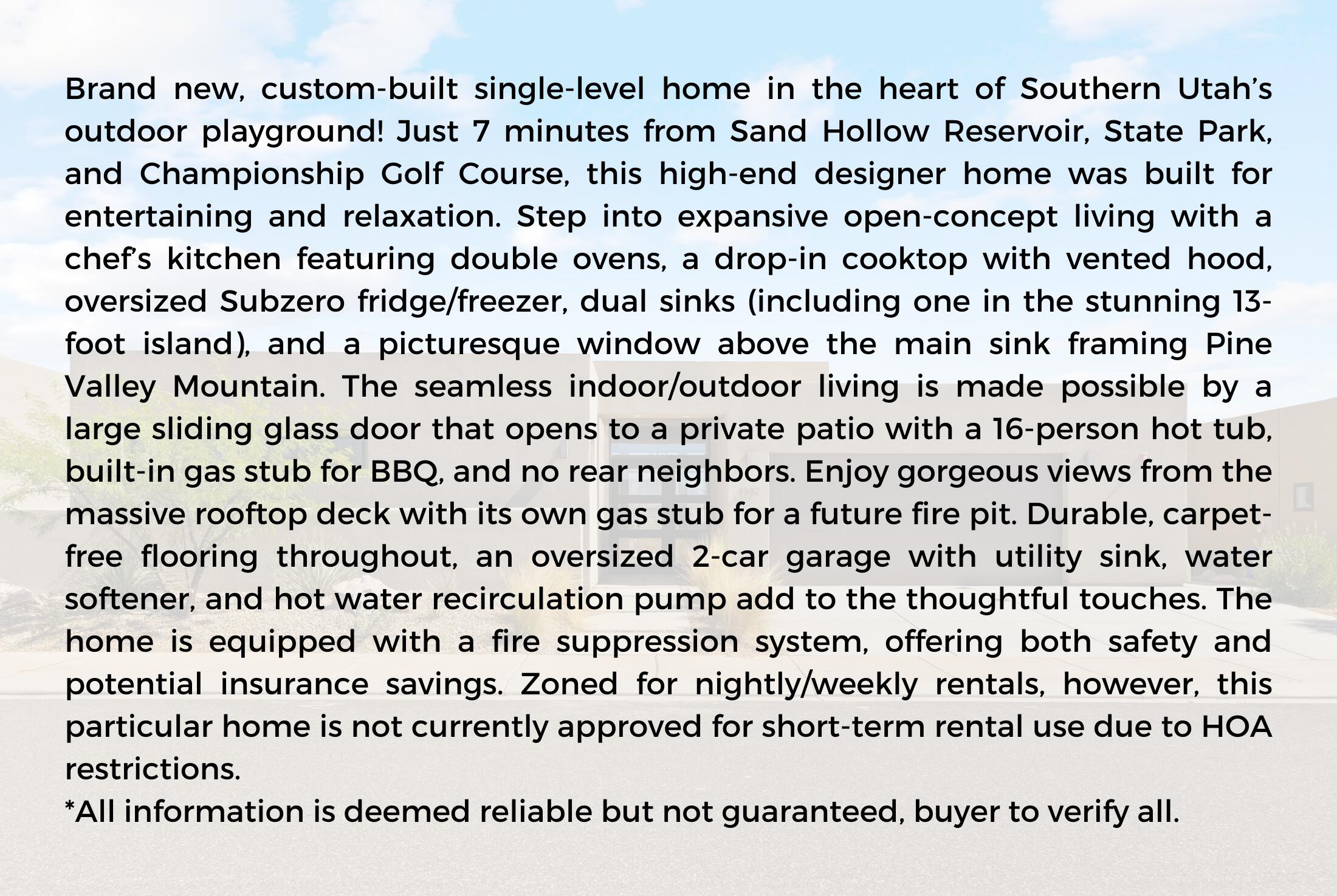 RETREAT AT SAND HOLLOW RESORT - Residential