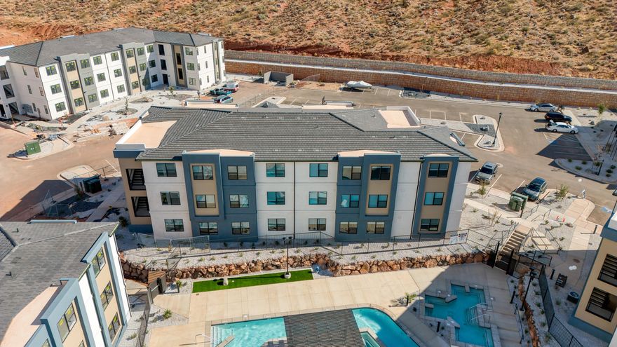 Escape to your perfect vacation retreat in this 3-bedroom, 3-bathroom condo at Terra. Designed for relaxation and adventure, this spacious condo offers modern finishes and an open floor plan, ideal for unwinding or entertaining. Whether you're enjoying the thoughtfully crafted living spaces or preparing meals in the beautifully designed kitchen, every detail is curated for your comfort. Step outside to experience resort-style amenities, including a sparkling pool, lazy river, and pickleball courts, or explore the nearby wonders of Zion National Park, Sand Hollow, and Quail Creek. At Terra, every day feels like a getaway.