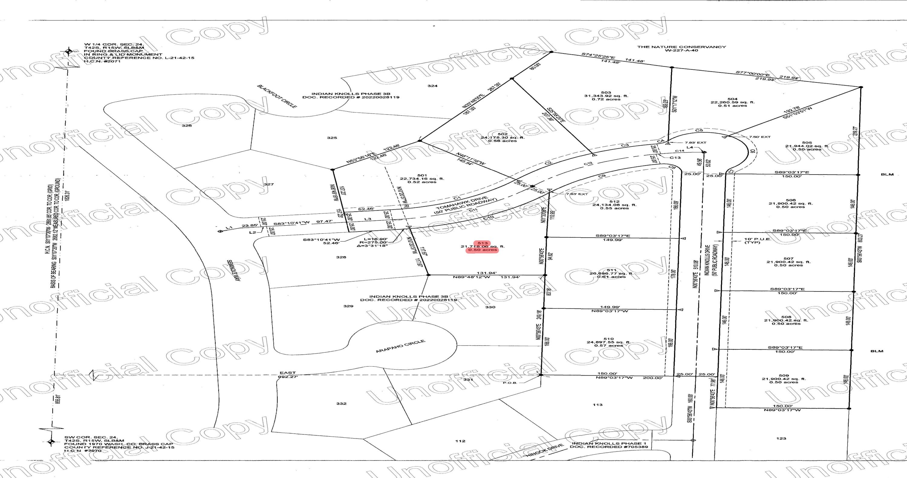 INDIAN KNOLLS - Land