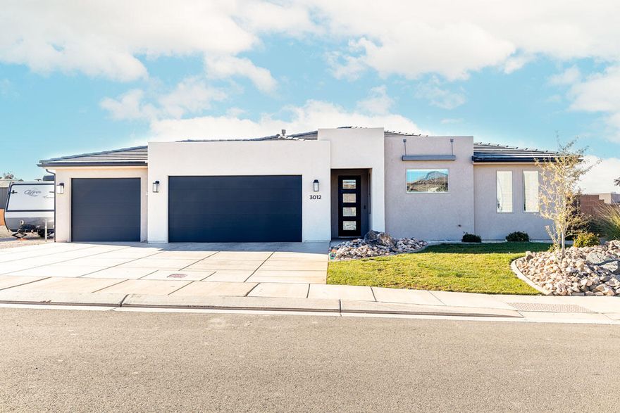 This is an adorable home with all the great color choices on EVP flooring, quartz countertops and cabinets! The 3 car garage is a must for all your toys and 4 bedrooms! It's that perfect single level! PLUS no HOA.