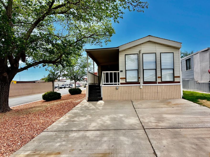 Charming Remodeled Park Model This sweet park model home is perfectly situated right across from the pool, hot tub, and clubhouse—though we kindly ask you to keep your swimsuit on! Recently remodeled just two years ago, this fully furnished gem offers stylish updates and cozy comfort. Enjoy a refreshed kitchen with updated appliances, sleek cabinets, and beautiful countertops with a chic backsplash. The new flooring ties it all together, and yes—there's even a dishwasher! The bathroom is equally impressive with a brand-new walk-in shower, modern vanity, updated lighting, new fan, and toilet. Extras include a full-size washer and dryer, a spacious 50-gallon water heater, an outdoor shed for additional storage, and all-new PEX plumbing throughout for peace of mind. Don't miss out on this darling move-in-ready homeit's got the upgrades, the charm, and the location!  Buyer to verify all information.