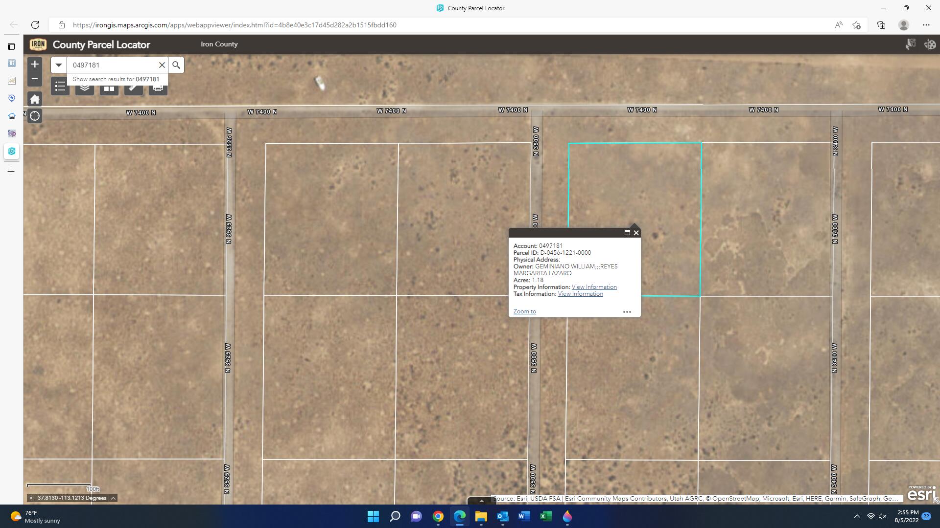 NOT AVAILABLE - Land