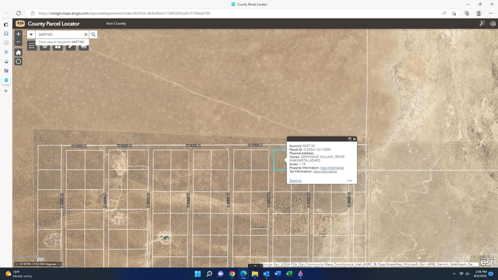 NOT AVAILABLE - Land