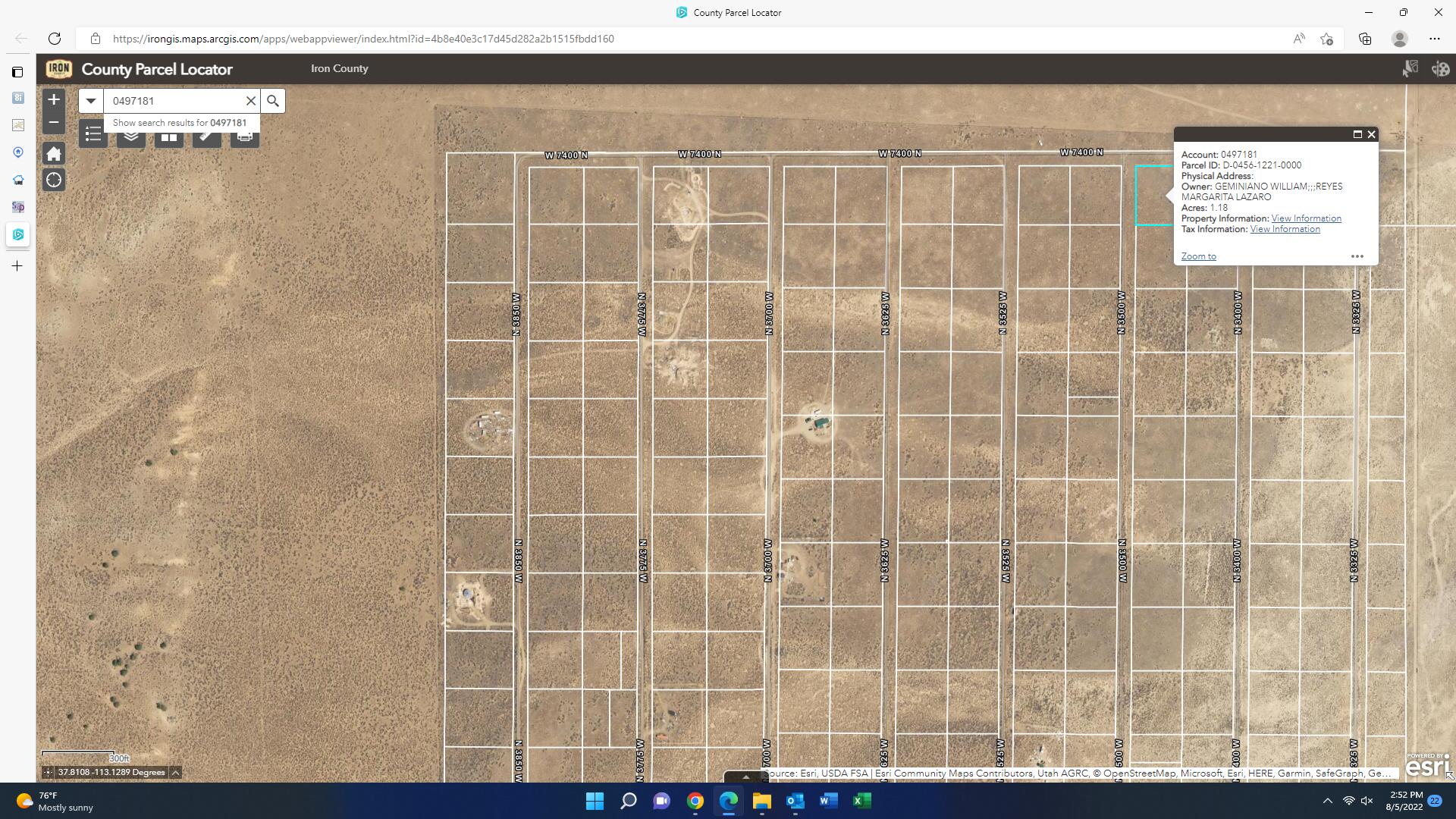 NOT AVAILABLE - Land