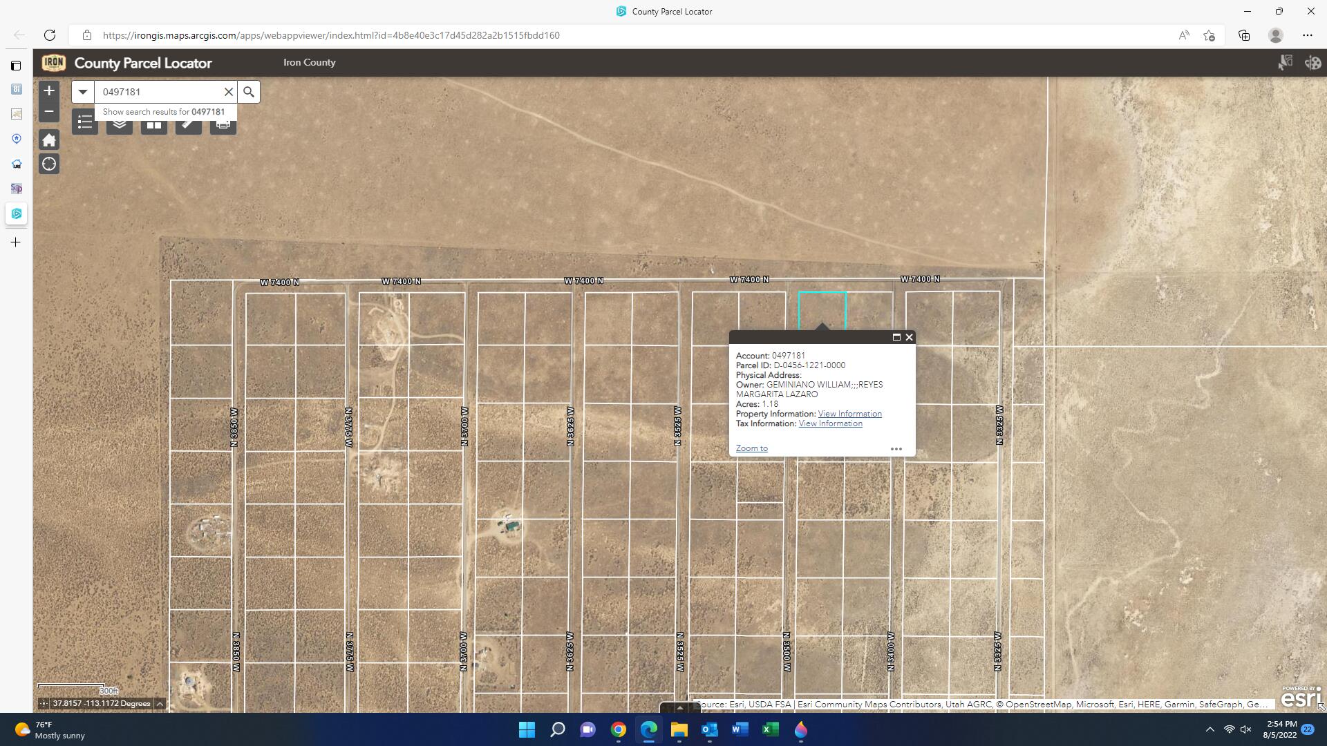 NOT AVAILABLE - Land