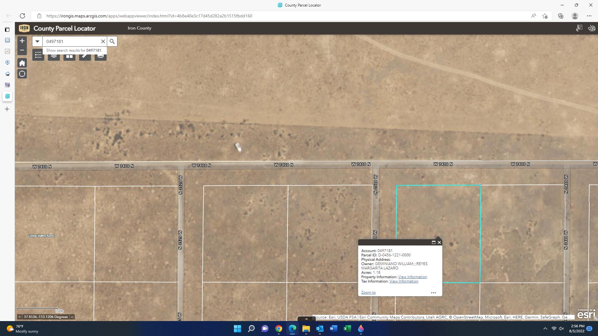 NOT AVAILABLE - Land