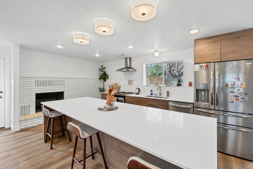 This charming 1954 Mid-Century Modern home is a must see! The property was thoughtfully remodeled in 2021 by local designer & contractor, Tiffany White, to bring intention and function back to this timeless home. The open floor plan, natural light and private, spacious backyard make this home an entertainers dream.
