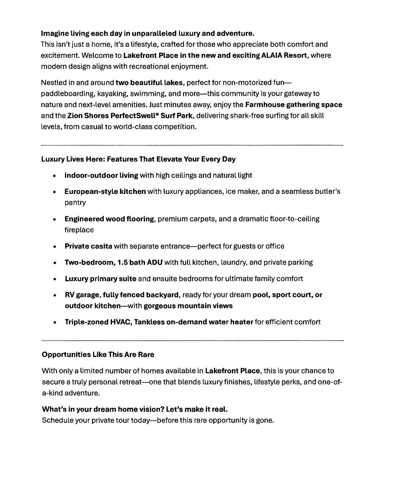 LAKESIDE STUCKI FARMS - Residential