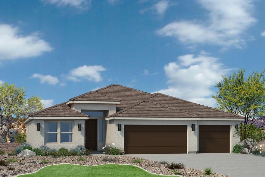 Welcome to this stunning 4-bedroom, 2-bathroom home featuring a spacious 3-car garage and thoughtful design throughout. With 1872 sq. ft. of living space, this popular floor plan offers comfort, functionality, and modern finishes. Step inside to find upgraded painted cabinets, quartz kitchen countertops, and stainless steel appliances that create a sleek and timeless kitchen. The open-concept layout is complemented by durable waterproof flooring, perfect for busy lifestyles. Outside, enjoy the convenience of full landscaping already completed, giving you beautiful curb appeal from day one. This home truly has it all! Style, comfort, and quality upgrades throughout. Don't miss your chance to make it yours. Come check out this home today!