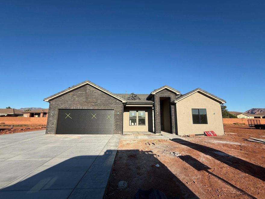New neighborhood right off Main St. in Ivins! Beautiful Red Mountain View from the front bedroom, and back patio. Located in the heart of Ivins, Serenity Estates is a desirable, serene neighborhood.  This home is located on a quiet cul-de-sac, and has an open floor plan and plenty of windows!  Large RV pad on the side. Close to trails, Tuacahn Amphitheatre, Snow Canyon, and Gunlock Reservoir.