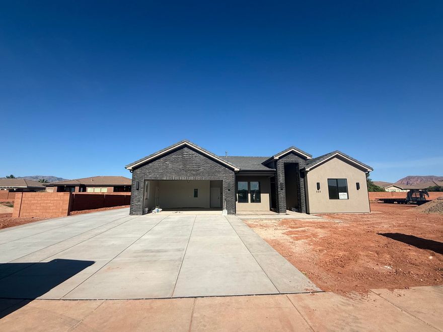 New neighborhood right off Main St. in Ivins! Beautiful Red Mountain View from the front bedroom, and back patio. Located in the heart of Ivins, Serenity Estates is a desirable, serene neighborhood.  This home is located on a quiet cul-de-sac, and has an open floor plan and plenty of windows!  Large RV pad on the side. Close to trails, Tuacahn Amphitheatre, Snow Canyon, and Gunlock Reservoir.