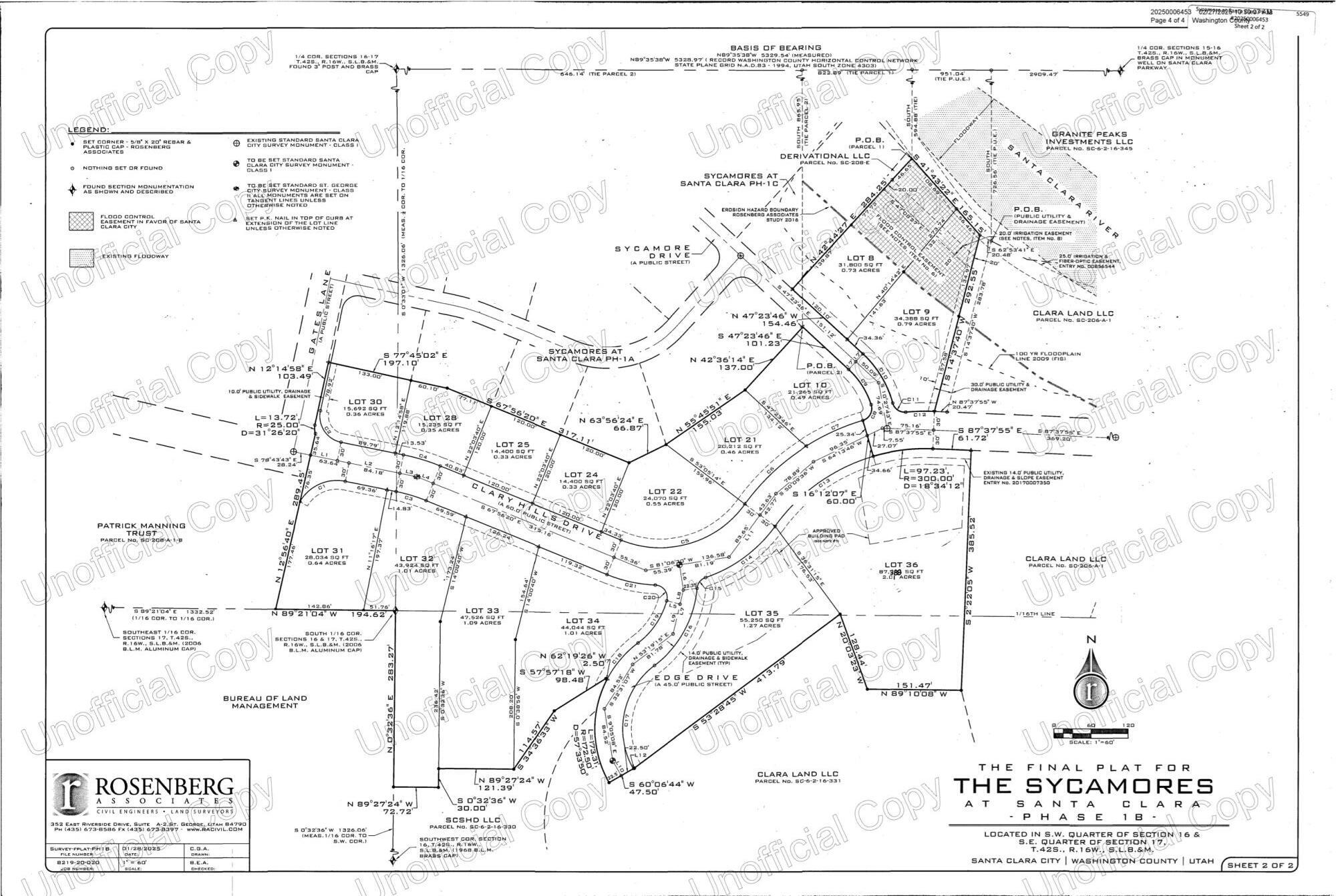 SYCAMORES AT SANTA CLARA - Land