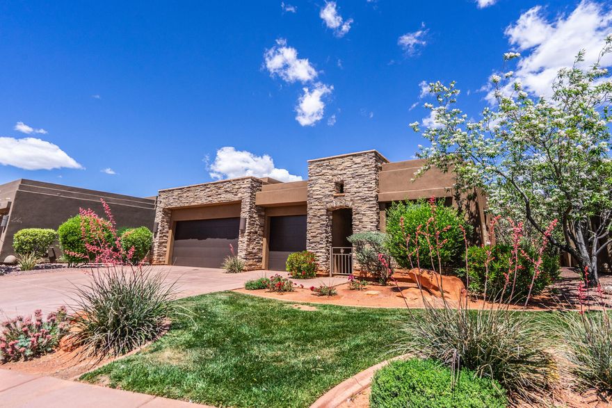 Welcome to effortless luxury living in the heart of Entrada. This beautiful home offers the perfect blend of style, comfort, and space to entertain. Featuring crisp white cabinetry, modern finishes, and that sought-after ''like new'' feel throughout, every detail invites you to relax and enjoy.

The open main living area is filled with natural light and showcases beautiful red rock scenery, including striking natural red rock in the backyard, creating a warm and inviting space to gather. Step outside to your covered patio with a built-in outdoor kitchen, perfect for evening barbecues, morning coffee, or unwinding after a day of adventure.

Offered fully furnished for a true turnkey experience, though furnishings are optional and not required, allowing flexibility to make the home your own. Recent upgrades include a brand-new tankless water heater and a new mini-split system in the casita, adding comfort and efficiency.

Located just minutes from the world class Black Desert Resort, you will enjoy access to incredible amenities, including championship golf, dining, shopping, and the new Black Desert Pickleball Complex.

Entrada living offers an unmatched lifestyle that includes indoor and outdoor pools, a spa, a fitness center, tennis, and pickleball courts.

And for outdoor lovers, St. George offers world-class mountain biking and endless nearby trails to explore.

Whether you are looking for a full-time residence or a second home, this property delivers the lifestyle everyone is looking for.