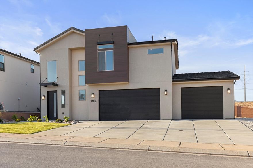 Modern Bristol 4-bedroom home with 2.5 bathrooms and a 3-car garage. Features a large upstairs loft as a second living area and a main-level primary suite. Tasteful upgrades throughout, including painted cabinets, custom backsplash, EVP flooring, and custom tile work in the primary bathroom. Located near the Arizona border, no HOA, and just 10 minutes from the new Smith's Marketplace. Ask about available lender incentives. Buyer and agent to verify all information.