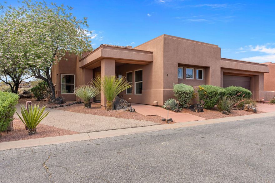 RARE OPPORTUNITY IN ENTRADA--THIS HOME IS APPROVED FOR SHORT-TERM RENTAL.

This 2-bed, 2.5 bath single detached home offers a flexible setup as a second home or income-producing property. The layout features a spacious primary suite with an Ensuite bathroom, along with a second primary suite, also with its own Ensuite, giving both spaces a private, well-appointed feel.

A separate guest powder room (half bath) is conveniently located off the main living area, allowing visitors to have their own space without accessing the private suites.

All living is on one level, making the home easy to navigate. The main living area features higher ceilings and a comfortable flow between the living room, dining area, and kitchen. A gas fireplace and built-in shelving add warmth and character without feeling overdone. The dining area comfortably fits a full table for gatherings, while the kitchen remains open and connected.

Both suites include large windows that bring in natural light, creating bright, inviting spaces. The main primary suite is set apart for added privacy and features its own fireplace and soaking tub--an ideal place to unwind.

Located in Sand Point of Entrada, the home is surrounded by striking black lava rock desert landscape. The HOA includes access to a private pool and spa, along with an Owner Social Membership to the Entrada clubhouse, offering dining, wellness and fitness facilities, pickleball, tennis, and more.

FURNITURE NOT INCLUDED, BUT MOST ITEMS MAY BE PURCHASED SEPARATELY--ASK AGENT.