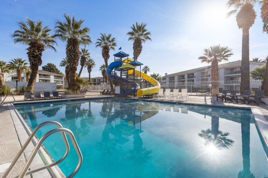 Nightly rental! Don't miss this hard-to-find ground-level condo in the highly desirable Las Palmas Resort. Enjoy peaceful views from the back patio and a spacious, open layout that offers plenty of room for gathering and entertaining.

Las Palmas is packed with resort-style amenities, including six pools (one indoor), hot tubs, splash pad, waterslide, clubhouse, pickleball, and basketball courts, playgrounds, and more—making this an ideal family getaway, full-time residence, or investment property. 

Conveniently located just minutes from shopping, golf courses, and restaurants, this condo offers both comfort and convenience. Self-manage or choose your own management company for maximum flexibility.  Sold unfurnished.