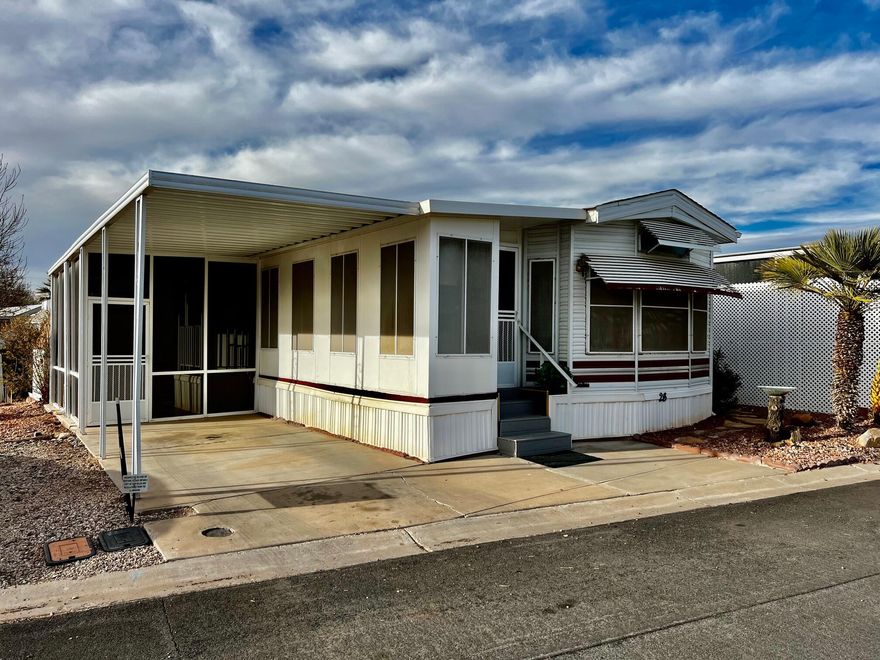 Cherokee springs #26. Come check out this darling park model home with spacious rooms including a nice bonus room and a screened in sun porch. The home has a great shed for your hobbies or storage and a large back yard with vegetables growing. New H/VAC recently installed. There is also extra parking next door. Buyer to verify all information.