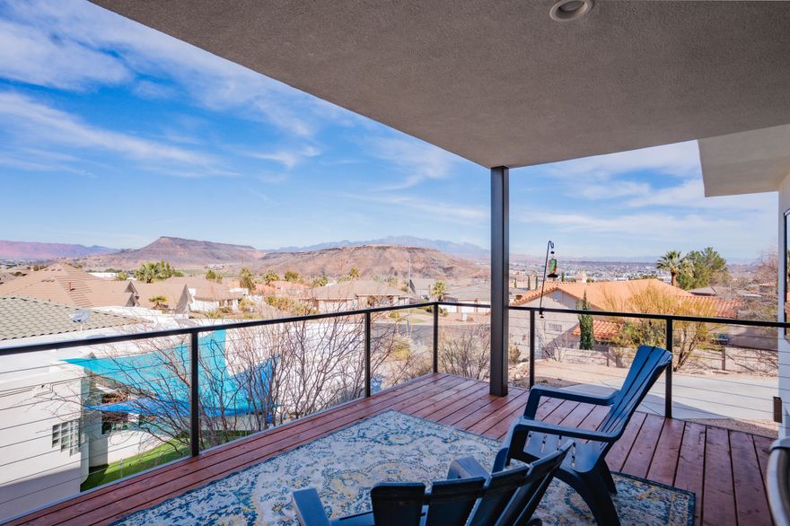 ~Rare Find with 180 Degree VIEWS~
Contemporary, one-of-a-kind home in Southgate Hills with INCREDIBLE VIEWS of the surrounding mountains, city skyline, and golf course, located directly across from the 18th fairway. Thoughtfully designed with exceptional attention to detail, featuring multiple decks that create private outdoor living spaces. The professional chef's kitchen includes a walk-in pantry, soft water system, water filtration, and tankless hot water. The third bedroom offers a private exterior entrance, ideal for guests or flexible living. Extra storage is available beneath the home or could be converted into an ADU if desired. Buyer to verify all information.

Contact Agent for private tour!