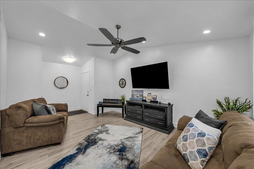 This nicely remodeled condo is ideally located in the heart of downtown St. George. The open living room features updated flooring, vaulted ceilings and fresh paint. The kitchen has been tastefully updated and feature stainless appliances. Thoughtful upgrades throughout make this home move in ready, while the central location provides easy access to shopping, dining, parks and schools. An excellent opportunity for primary residence, second home or investment.