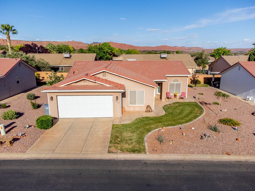 PROFESSIONAL PICS COMING SOON!
Well-maintained home in the sought-after Padre Lakes community in Ivins! This 1,477 sq ft, 3 bed, 2 bath home offers an open layout with vaulted ceilings and great natural light. The kitchen features upgraded countertops, ample cabinetry, and a large breakfast bar, perfect for everyday living and entertaining.
The spacious primary suite provides a comfortable retreat, while plantation shutters throughout add charm and efficiency. Enjoy low-maintenance desert landscaping, a welcoming back patio, and a 2-car garage. Located in a quiet, well-kept neighborhood with walking paths and water features, just minutes from Snow Canyon, Tuacahn, and scenic red rock views. Clean, move-in ready, and easy to love.