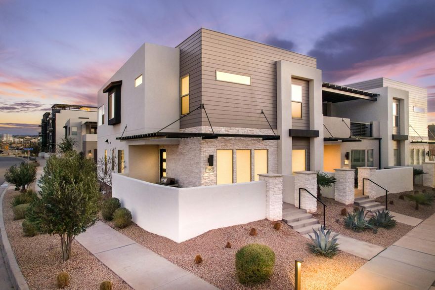 Turn-key nightly rental in Desert Color Resort, located just steps from the clubhouse, lagoon access, and pickleball courts. This fully furnished 2,608 sq ft townhome includes over $80,000 in furniture, amenities, and recreational gear, plus an active rental history. Comfortably sleeps 16 with 5 bedrooms, 5 baths, a gourmet kitchen, 8-ft doors, iron railings, built-in bunks, and fully tiled baths. Enjoy a spacious family room, loft, outdoor grill, upper deck with hot tub, firepit, and pergola. Unlike nearby new builds, this home is closer to the resort core, move-in ready, and income-producing from day one. Golf cart is included.