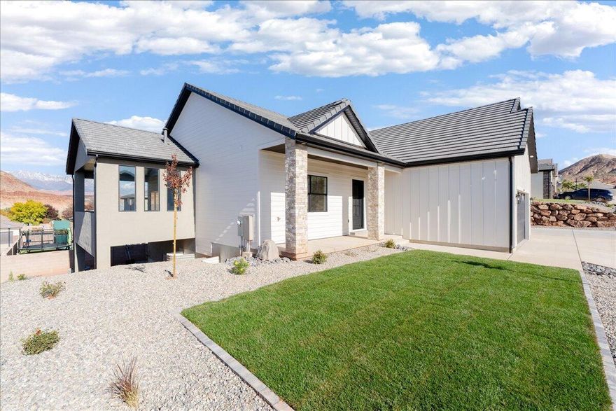 Welcome to this brand-new, beautifully designed home in the highly sought-after Shooting Star community, complete with a nearby park for added charm and convenience. This spacious residence boasts 6 bedrooms and 4 bathrooms, offering plenty of room for family, work, and play. One of the standout features is the thoughtfully designed ADU (Accessory Dwelling Unit) - perfect for multi-generational living, rental income potential, or private guest accommodations. This home has 10ft ceilings in the basement. The open-concept kitchen and living area flow seamlessly onto a large balcony, creating the ideal space for gatherings, entertaining, or simply enjoying the views. Outside, enjoy your very own 4-hole putting green, adding fun and recreation in your backyard! Also enjoy a $5,000 preferred lender incentive.