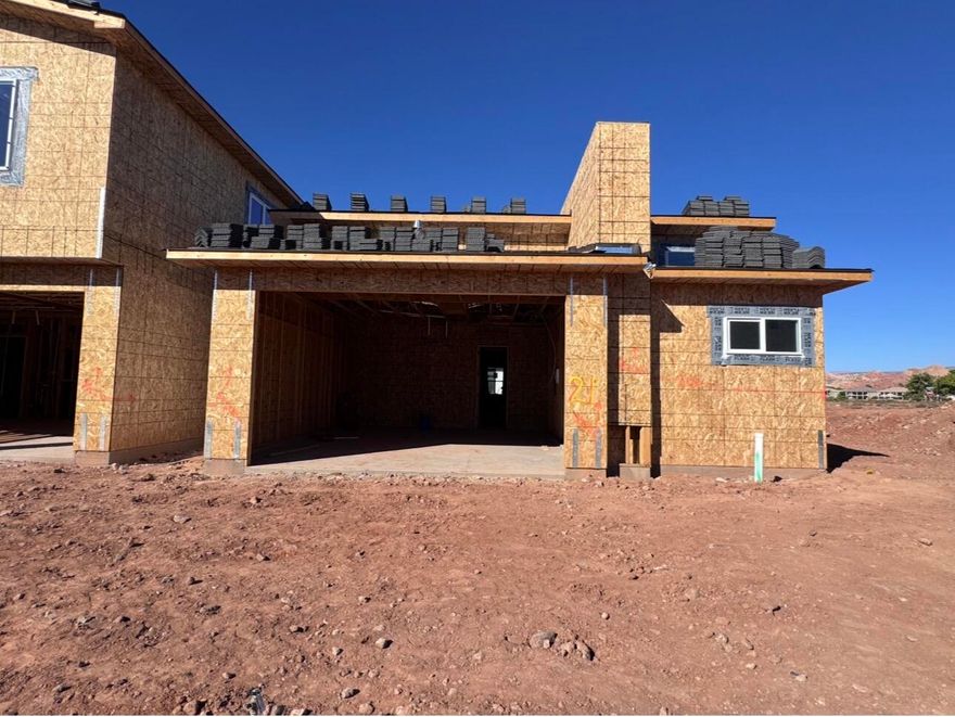 Sweeping open layout with vaulted great room and cozy fireplace, bright, welcoming, and perfect for easy living.
Gourmet kitchen: custom cabinetry, soft close hardware, with premium finishes, and everything within reach.
Primary suite: zero-entry shower + deep soaking tub for daily luxury.
Bonus 1-bed ADU/casita with vaulted ceilings, ideal for guests, family, home office, or rental income.
Private courtyard for morning sunrises or evening unwinds.
Steps to Sky Mountain Golf Course + community amenities.
One level. Endless possibilities. Move-in ready.