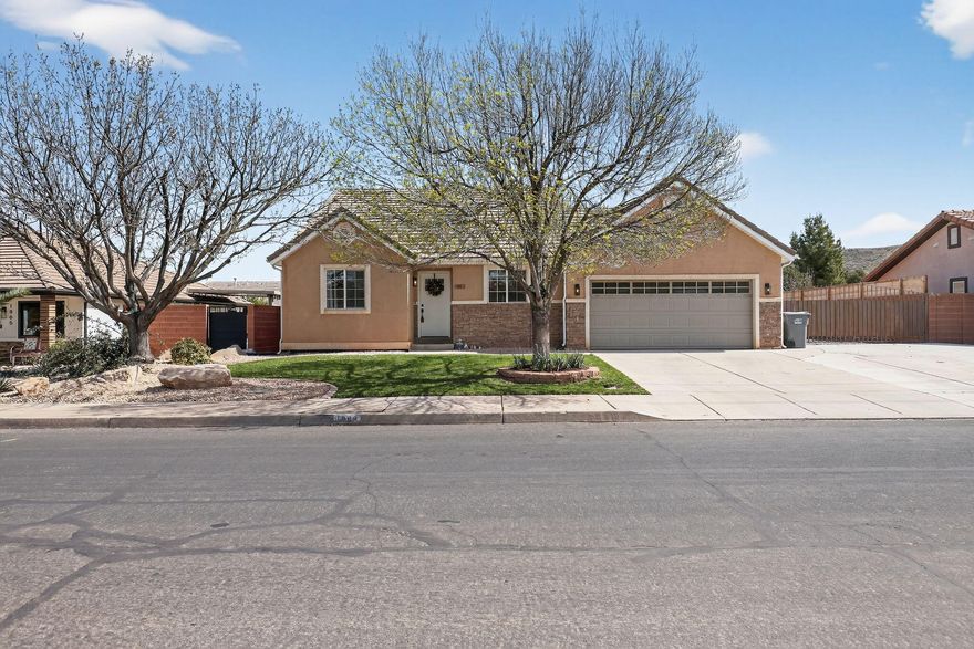 Located in a quiet Washington neighborhood, this well-maintained home at 1883 S 20 E offers comfort, functionality, and thoughtful updates throughout. The interior features updated appliances, new window treatments, modern light fixtures, and a recently installed reverse osmosis system, providing both style and everyday convenience. A large crawlspace adds valuable additional storage space rarely found in comparable homes.
The outdoor space is designed for both relaxation and practicality, highlighted by multiple mature trees, a full irrigation system, and a brand-new kids playset creating an inviting backyard setting. The property also includes RV parking and an outdoor shed with electricity--ideal for hobbies, storage, or workspace needs. This home combines usable space, upgrades, and outdoor amenities in one complete package.