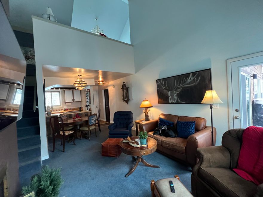 Seller is excited to work with 1031 exchanges or deals contingent on selling another property. This FULLY FURNISHED Condo is the perfect mountain home. Unit has 2 bedroom, 2 bathrooms and a large loft. The back deck has amazing mountain and sunset/sunrise views. All appliances stay. This unit has a new water heater, new washer/dryer, new range, new dishwasher and new baseboard heaters. The beautiful chandeliers also stay. Personal property including most wall hangings (Coo Coo Clocks) are not included in sale of property.