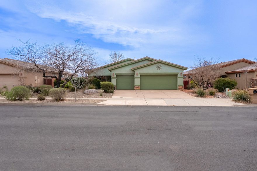 Experience year-round resort living in Coral Canyon. Begin your mornings with a match on the tennis or pickleball courts, unwind with a swim in the indoor or outdoor pool, or recharge in the fully equipped fitness center. Enjoy the convenience of strolling from the clubhouse to the on-site café--just steps from home.

This beautifully designed single-level residence offers a spacious 3-car garage and a private backyard retreat, ideal for relaxing with your favorite drink in peaceful surroundings. Nestled within this desert oasis, the home blends comfort, convenience, and effortless living.

Don't miss your opportunity to call Coral Canyon home--schedule your private showing today.