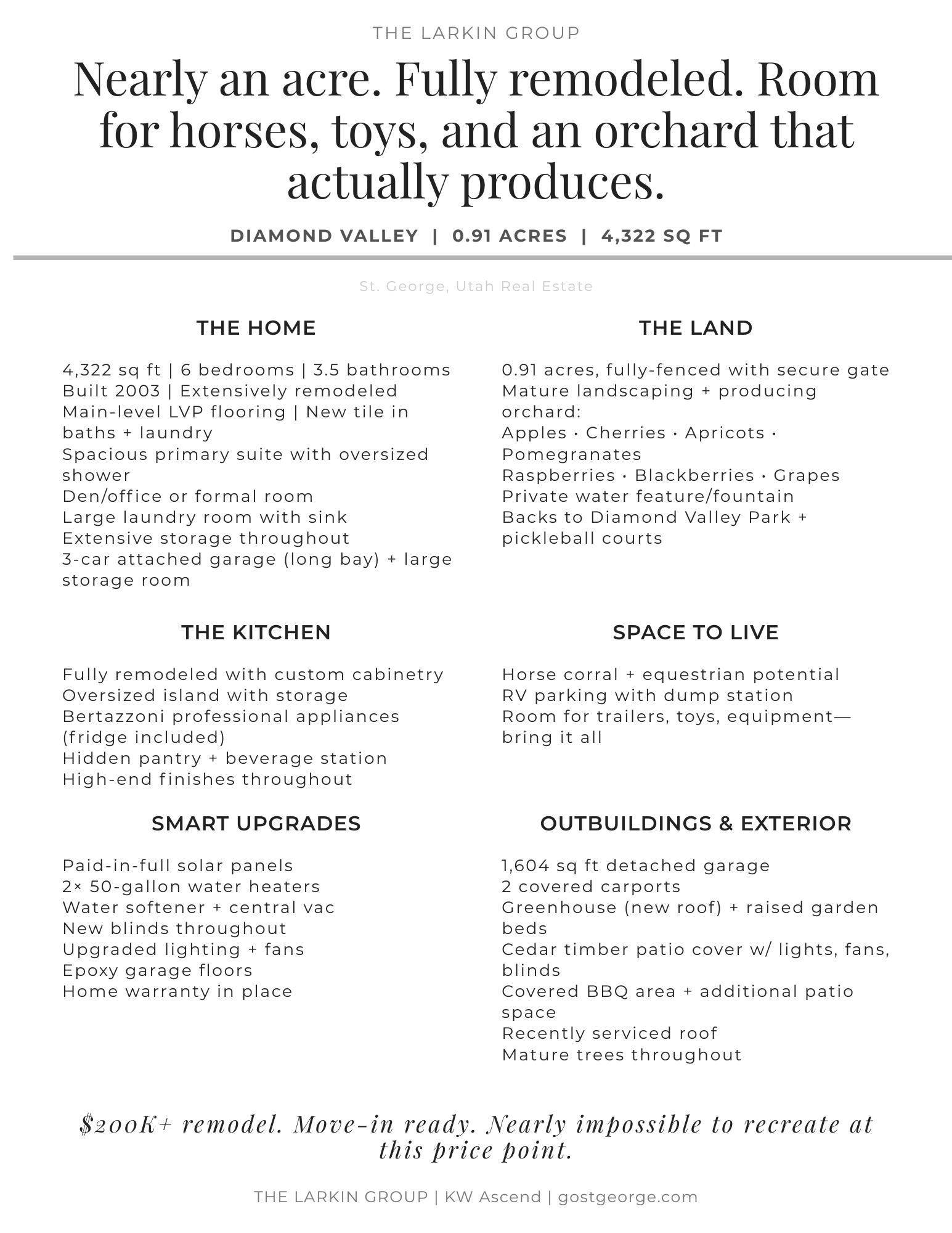 DIAMOND VALLEY ACRES - Residential