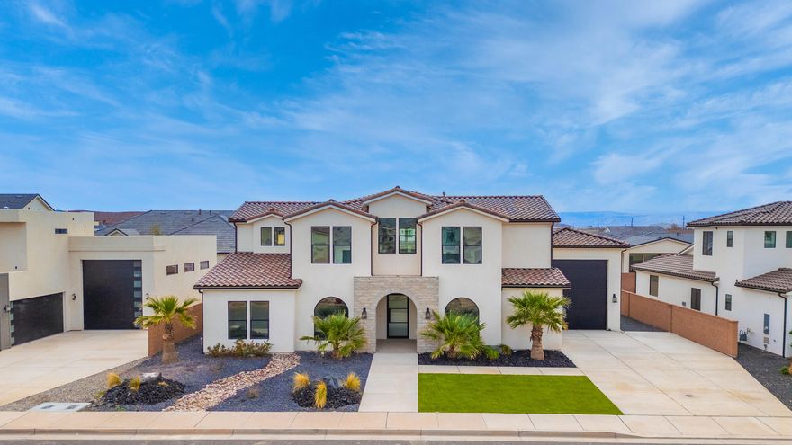 Stunning Spanish-style home in Little Valley featuring open layout, soaring ceilings & beautifully appointed details throughout. 5 bed, 4.5 bath floor plan offers a chef-style kitchen w/ high-end appliances, spacious main-level great room w/ 3-panel slider, plus a large upstairs great room—perfect for entertaining. Luxe primary suite includes soaking tub, double vanity, spa-style shower & built-ins. Ample storage throughout. Backyard offers room for a pool/spa and is plumbed for one. Listing is sold AS IS and Seller may reject any/all offers.