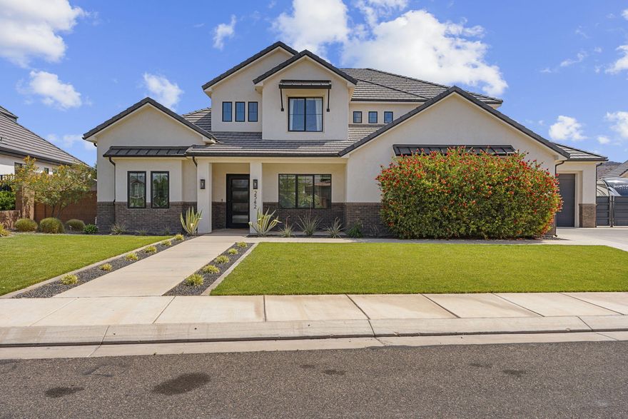 This home has it all! Primary retreat on the main, office 2nd bedroom, huge living room, ample pantry, pool bath and essentials. Upstairs has two mini suite jack-n-jill bedrooms, two more beds with a hall bath and an open loft, play or living area.   The kitchen is robust and has all that you would expect, but don't stop there, 1405 feet of garage space, with a 38 foot bay that will fit nearly any boat. In the back there is an in ground pool with built in jacuzzi, sports court for basketball or pickeball, in ground trampoline and the list goes on. This home has it all, and is value priced for the next owner.