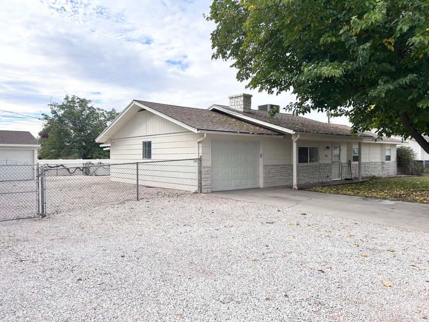 5 Bed 2 Bath one level home. 1 car attached garage and a 2 car detached garage, lots of rv/extra parking. Heating/cooling unit replaced a couple years ago. Come check out this amazing home in a amazing location. Owner/Agent.