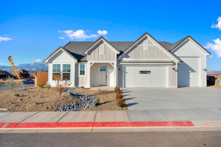 *Estimated completion early December 2025! Welcome to your new home in the desirable Dixie Heights community. Introducing our spacious single-level Sedona floorplan with 3 bedrooms + flex room and a RV garage. Sitting on a corner-lot, featuring our desert cottage exterior, this home maximizes both function and flexibility. Surrounded by scenic views and close to trails, golf, and Sand Hollow, this home is where everyday living meets desert beauty.