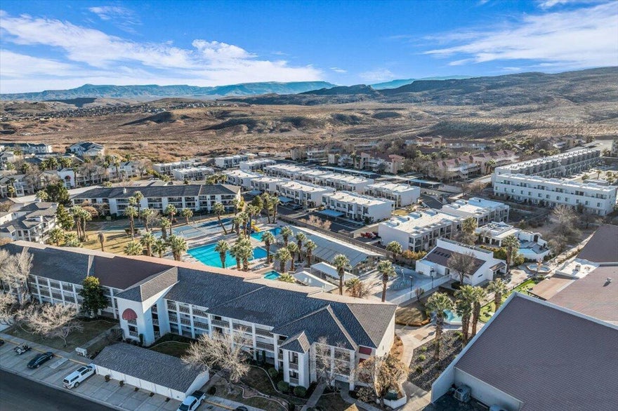 Vacation vibes, resort views, and income potential all in one turnkey Las Palmas condo.

Welcome to this top-floor 3-bedroom, 2-bath condo in the highly desirable Las Palmas resort community, where the views and location make all the difference.

Positioned overlooking the resort pools, spa, clubhouse, and recreation areas, this unit delivers the kind of atmosphere buyers and guests are actually searching for that unmistakable ''I'm on vacation'' feeling from the moment you arrive.

Unlike many units tucked deeper into the community, this condo is easy to access and conveniently located near the entrance with simple parking and a straightforward walk up.

Inside, the 1,092 sq ft floor plan is comfortable, functional, and fully furnished for immediate enjoyment or rental use. The kitchen features updated cabinetry, stylish backsplash, farmhouse sink, updated fixtures, and included appliances. Washer/dryer, furnishings, TVs, linens, cookware, dishes, and essentials are all included, making this a true turnkey opportunity.

The layout offers excellent flexibility with 3 bedrooms and 2 full baths, including a private primary suite with ensuite bath. A standout feature: both rear bedrooms offer sliding door access to the patio, creating seamless indoor/outdoor enjoyment and a true resort-living feel.

Additional highlights include: Top-floor location, Resort amenity views, Detached one-car garage, Fully furnished, Stackable washer/dryer included, Short-term rental approved area...

Las Palmas is known for its exceptional resort amenities, including pools, fitness facilities, pickleball, basketball, clubhouse spaces, and recreation areas --- all just minutes from hiking, golf, shopping, dining, Sand Hollow State Park, Zion National Park, and everything Southern Utah has to offer.

Whether you're looking for a personal getaway, full-time escape, or investment opportunity, this one delivers location, lifestyle, and flexibility.