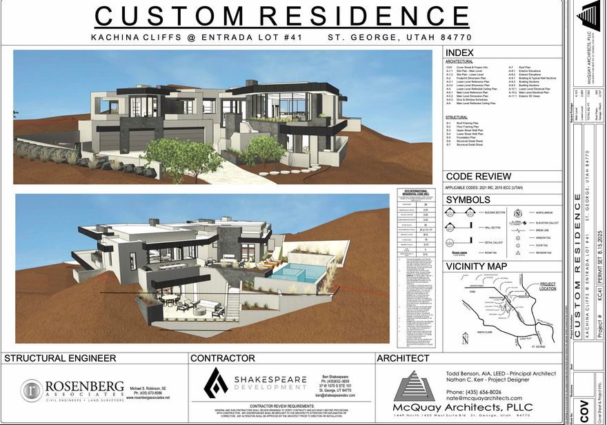 Experience elevated desert living in this remarkable custom home by Shakespeare Development, offering over 7,000 square feet of luxury and design excellence. Perfectly positioned to capture the breathtaking red rock views, this residence seamlessly blends modern architecture with the natural beauty of its Entrada surroundings.

Designed for both comfort and entertaining, the home features two expansive levels, two family rooms, a private gym, and an inviting office. The gourmet kitchen and open-concept living spaces flow effortlessly to the incredible outdoor living area, where a resort-style pool and multiple lounging spaces create the ultimate retreat.

With 4 spacious bedrooms, 6 luxurious bathrooms, and an oversized 5.5-car garage, every detail has been thoughtfully crafted for an unparalleled lifestyle of sophistication and comfort.