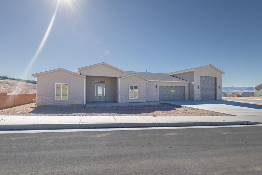 ~High-End Single-Level Home with Massive RV Garage in Old Sorrel Ranch!~ $20,000 Builder Incentive! This stunning new SINGLE-LEVEL home in Cedar City's premier Old Sorrel Ranch community. Sitting on a .31-acre lot, this home offers 2,140 sq ft of refined living space, designed with premium finishes, an open concept layout, and exceptional attention to detail throughout. An OVERSIZED RV garage totaling 1,818 sq ft—ideal for RVs, boats, extra vehicles, or the ultimate workshop setup. Whether you're seeking elevated everyday living or need space for all your toys, this home delivers. CONTACT the listing agent today to learn about exclusive buyer incentives and to schedule your private showing!