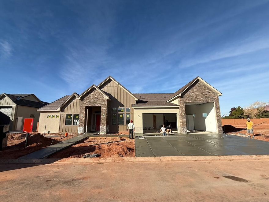 Gorgeous gable-style home: Large lot, 20x40 pool, giant slider in the great room, beautiful view, epoxy garage floor, wired for surround in the great room, and a 42.8 ft deep RV garage with RV parking on the side. The floor plan is open and light. The finishes are high-quality and beautiful: stunning iron door, combo of painted and knotty alder cabinets, gorgeous quartz countertops, GE CAFE appliances, and Delta plumbing fixtures. Close to hiking and biking trails.